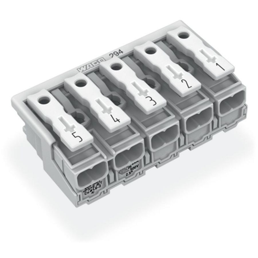 Kroonklem Drukknop extern z. PE-contact wit 294-5045 VVE=250