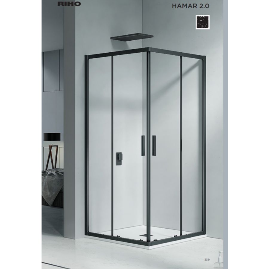 Hamar 2.0 R207 douchecabine 90x90x200 square zwart