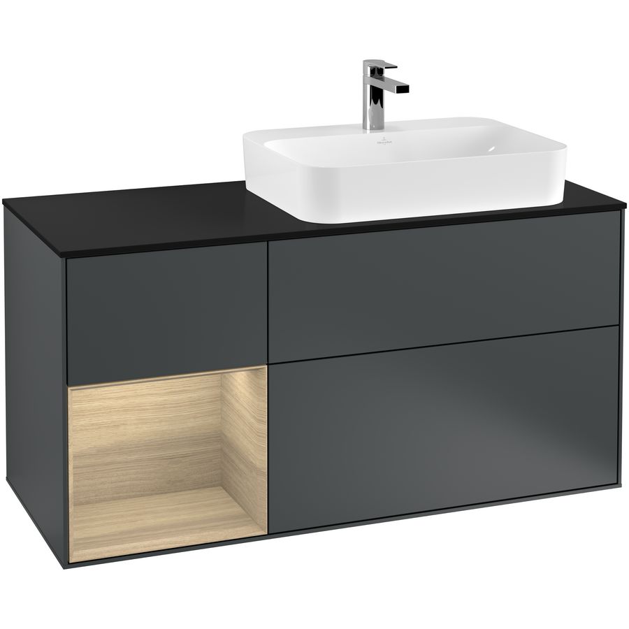 Wastafelonderkast Finion 1200x603x501mm Mid.Blue Matt Lacquer G392PCHG