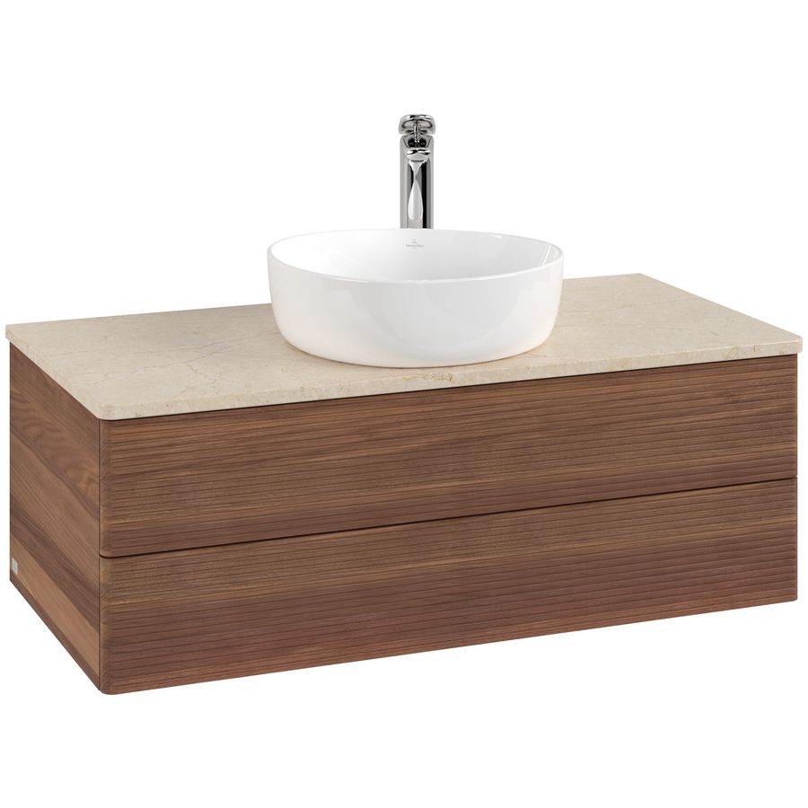 Wastafelonderkast Antao 1000x360x500mm Warm Walnut K20153HM
