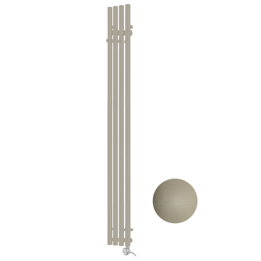 Buisradiator Tubo Hook E-Comfort 1200x205mm 300W Metal. Beige