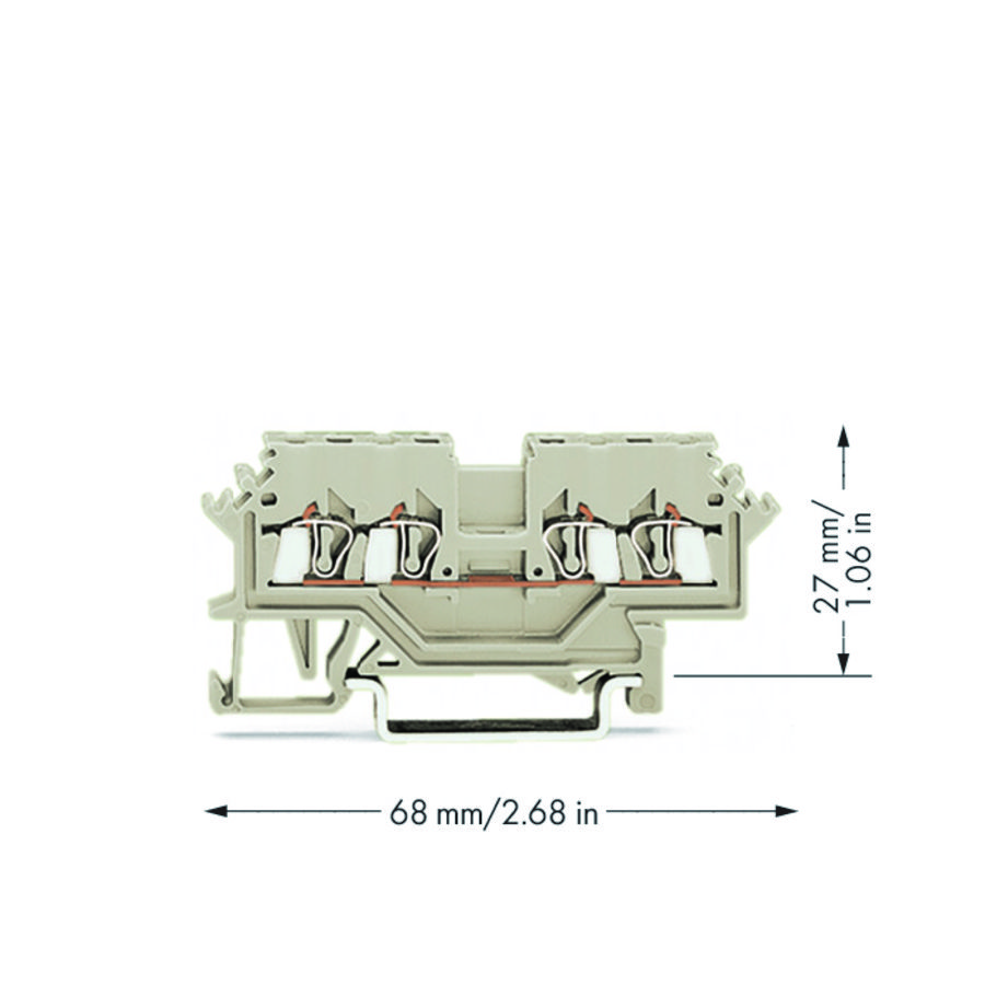 4-draads rijgklem 1,5mm² Ex e II lichtgrij 279-990 VVE=100