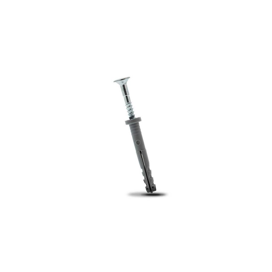 Doos a 100st. slagplug schroef 5mm grijs