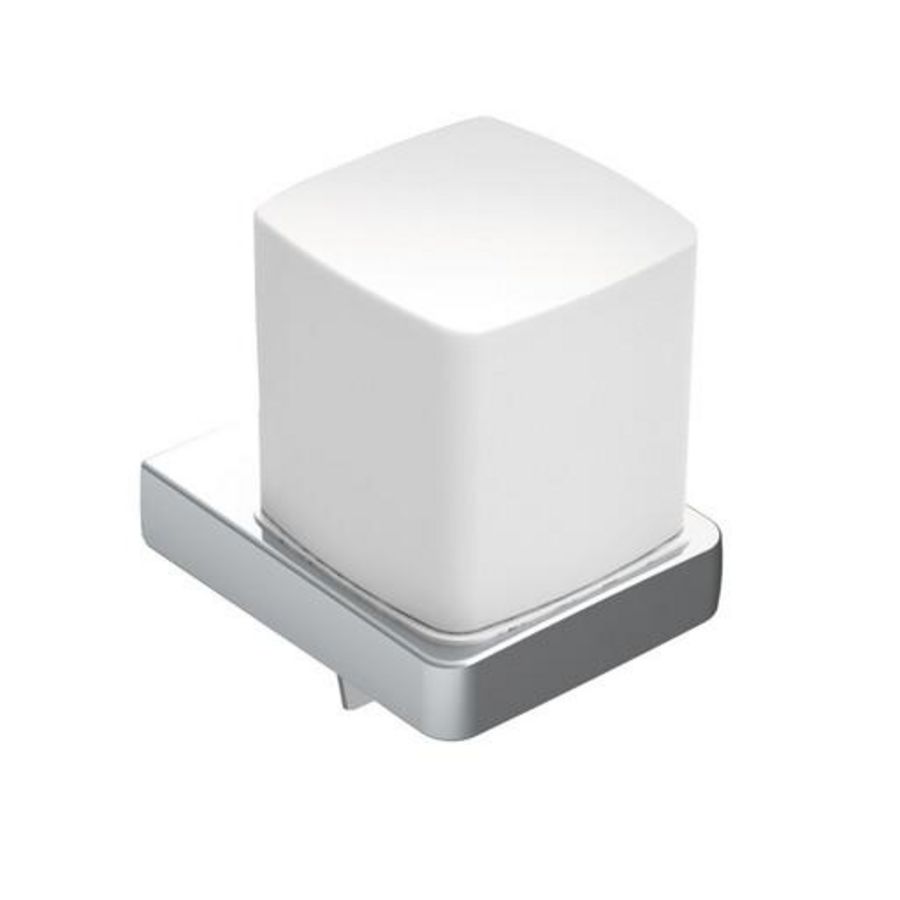 Trend zeepdispenser wandmodel chroom gesatin. glas m.hendel