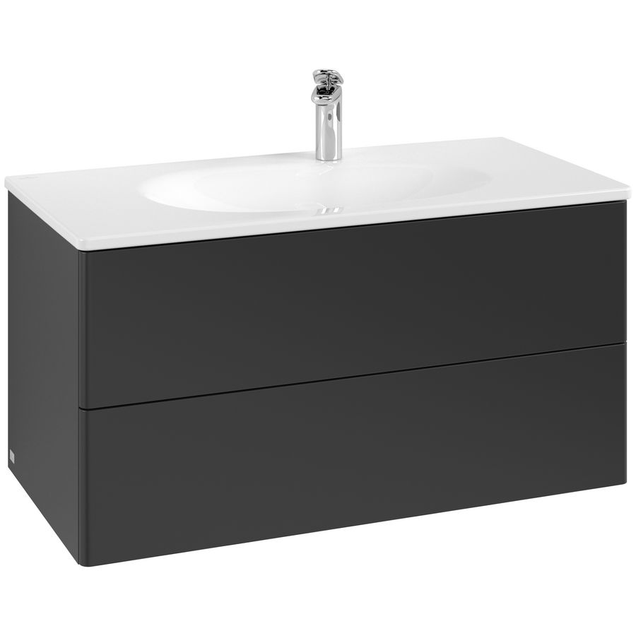 Wastafelonderkast Antao 988x504x496mm Black Matt Lacquer K05000PD