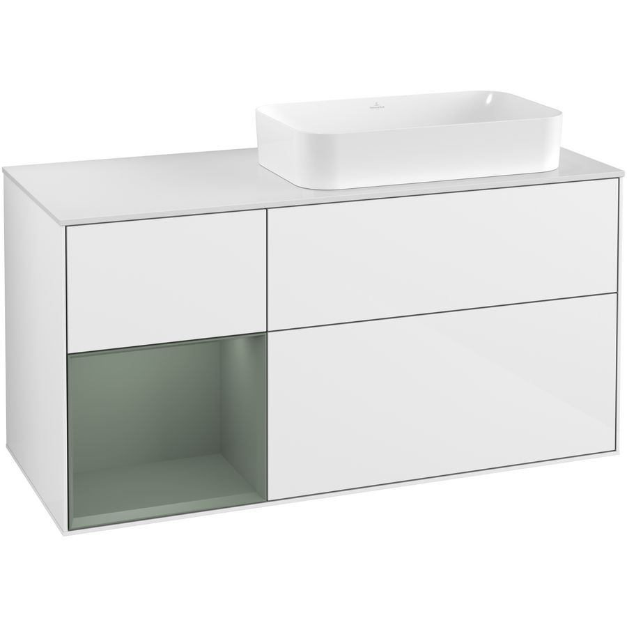 Wastafelonderkast Finion 1200x603x501mm G.White.L G271GMGF