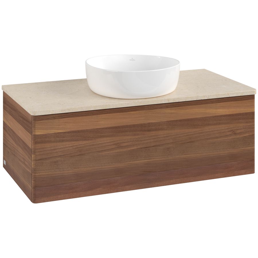 Wastafelonderkast Antao 1000x360x500mm Warm Walnut K31013HM