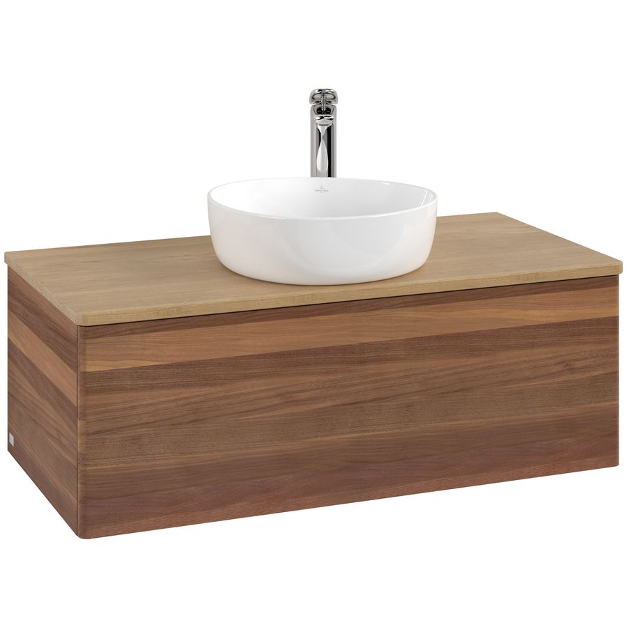 Wastafelonderkast Antao 1000x360x500mm Warm Walnut K31051HM