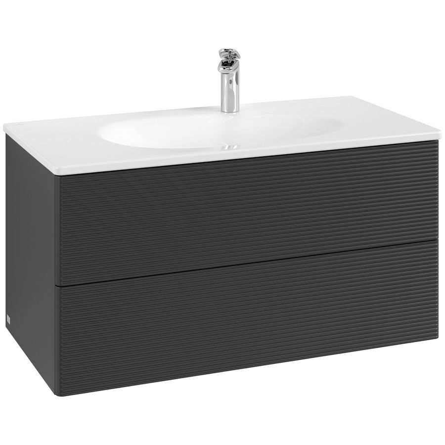 Wastafelonderkast Antao 988x504x496mm Black Matt Lacquer K05100PD