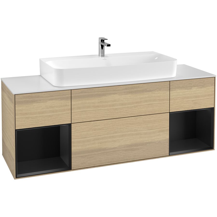 Wastafelonderkast Finion 1600x603x501mm Oak Veneer G211PDPC