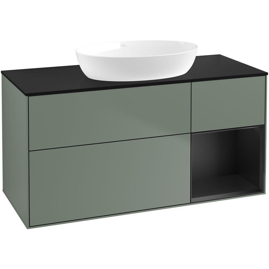 Wastafelonderkast Finion 1200x603x501mm Olive Matt Lacquer GA72PDGM