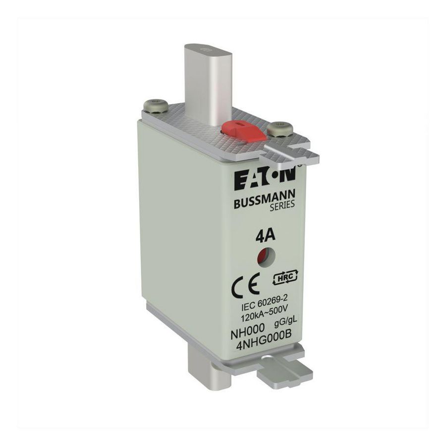 Zekering laagsp. 4A AC 500V NH000 gL/gG dubbele meld VVE=3