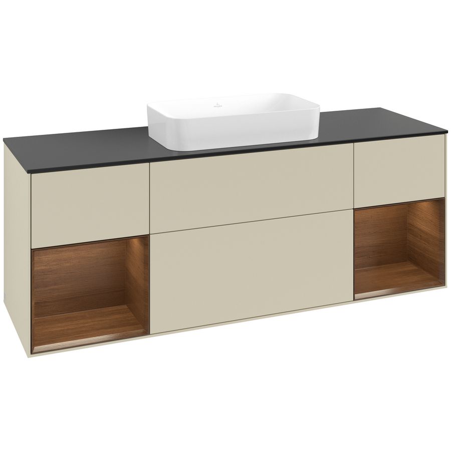 Wastafelonderkast Finion 1600x603x501mm S.Grey Matt Lacquer F742GNHJ