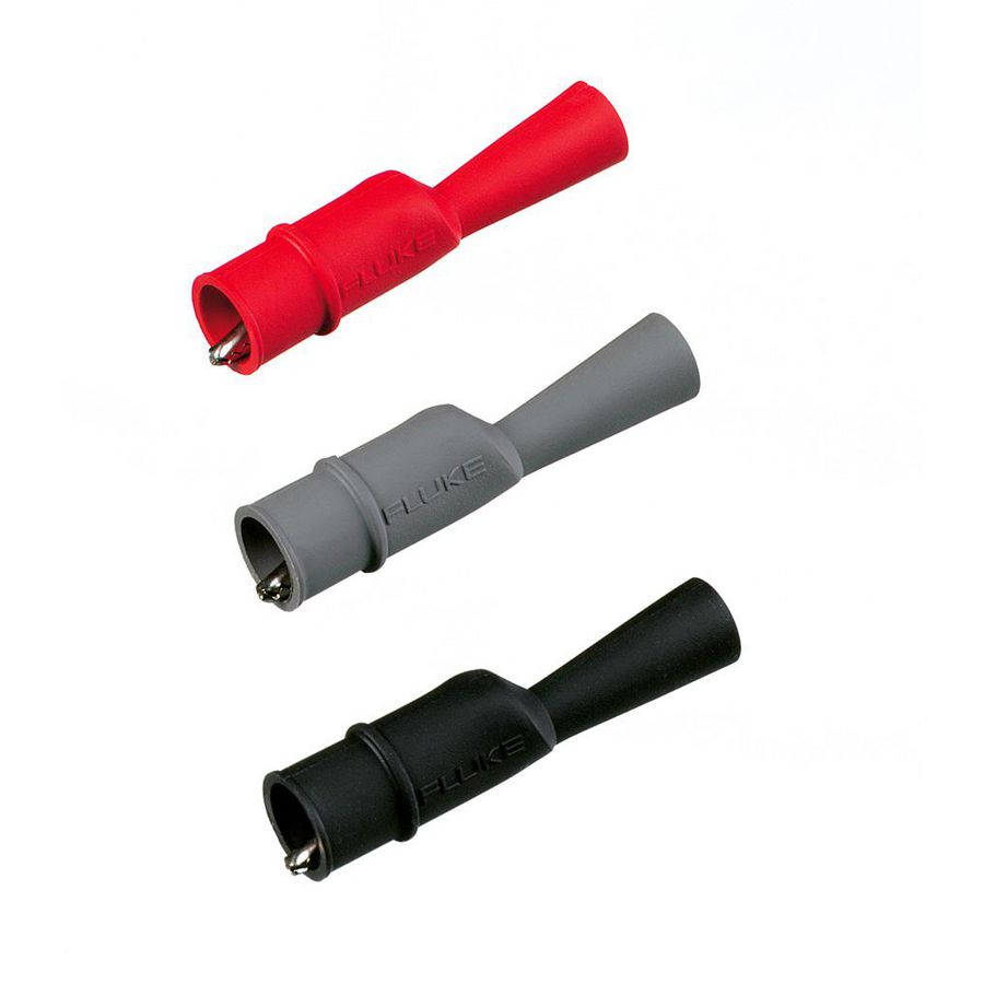 Krokodillenklemmen 120-serie (1 rood, 1 grijs, 1 zwart)