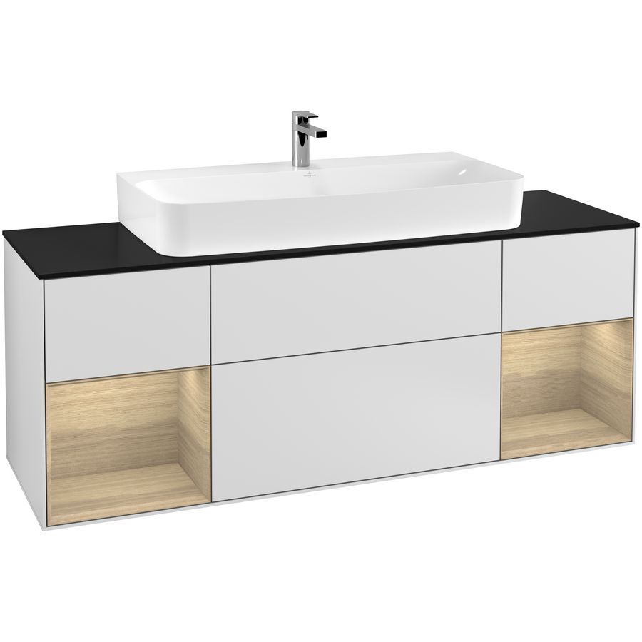 Wastafelonderkast Finion 1600x603x501mm White Matt Lacquer G212PCMT