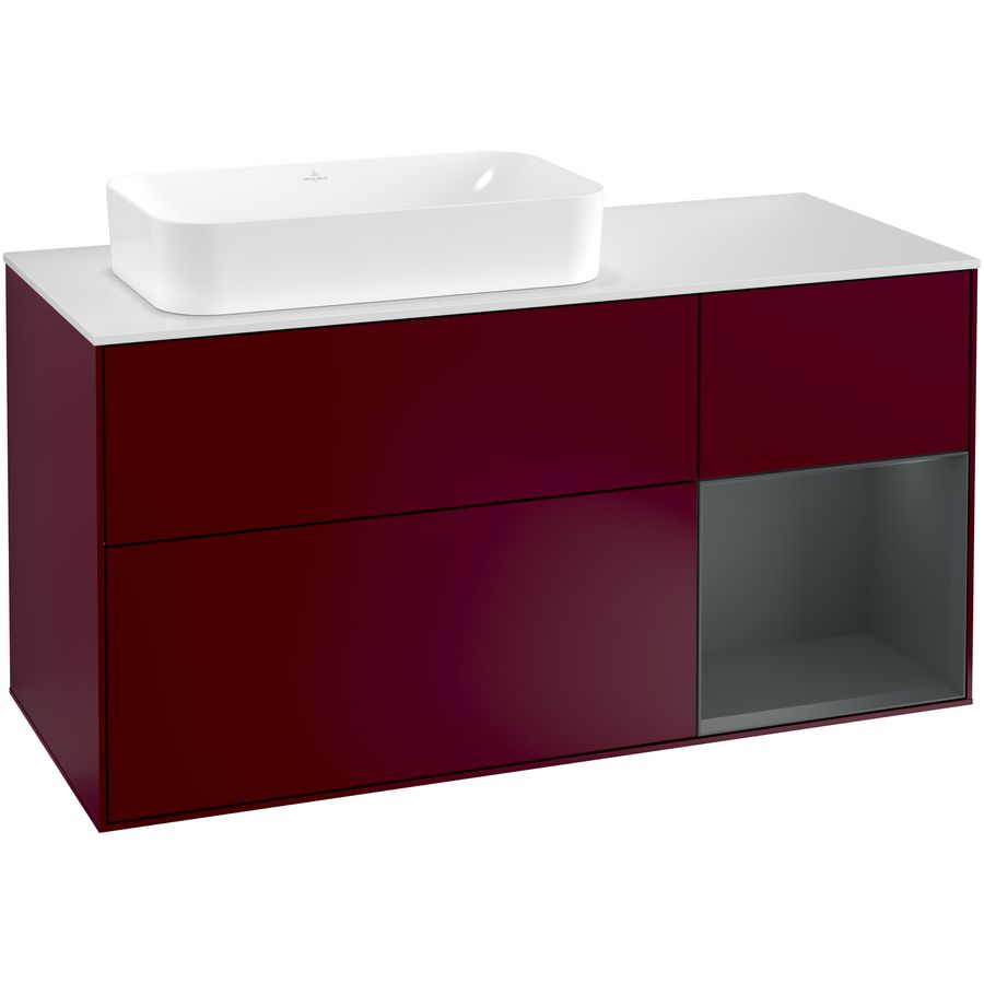 Wastafelonderkast Finion 1200x603x501mm Peony Matt Lacquer G281HGHB