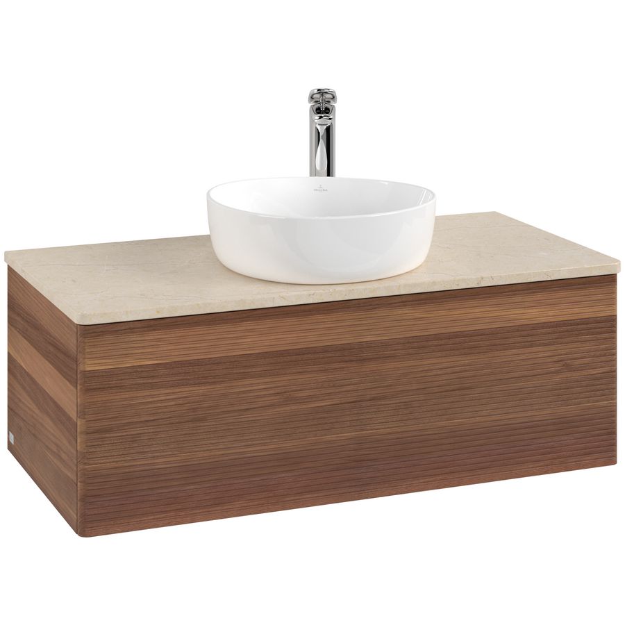 Wastafelonderkast Antao 1000x360x500mm Warm Walnut K31153HM