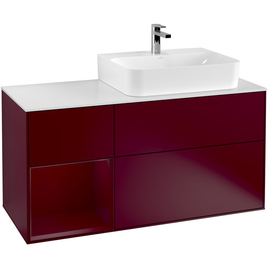 Wastafelonderkast Finion 1200x603x501mm Peony Matt Lacquer F141HBHB