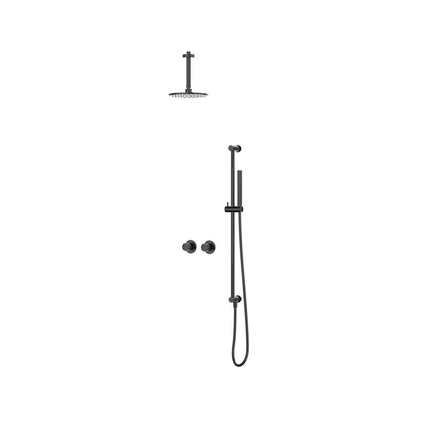 Afbouwdeel regendouche IVY combiset Bond 3 inbouwthermostaat symmetry zwart chroom CSB3EXZCADBB excl. inbouwbox