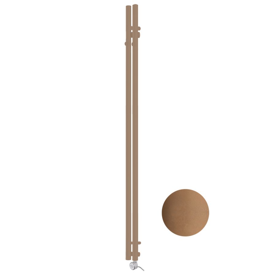 Buisradiator Tubo Hook E-Comfort 1200x95mm 200W Metallic Terra