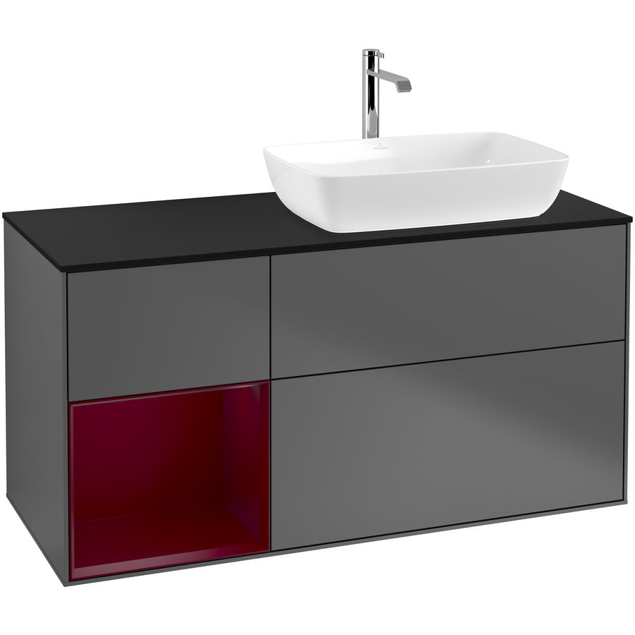 Wastafelonderkast Finion 1200x603x501mm Antr. Matt Lacquer F802HBGK