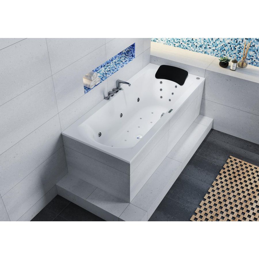 Whirlpool Lima Rihopool 190x90cm systeem BLISS links hoogglans wit