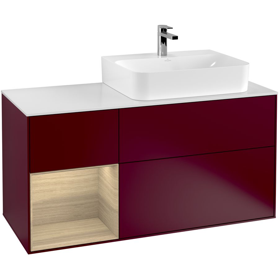 Wastafelonderkast Finion 1200x603x501mm Peony Matt Lacquer F141PCHB