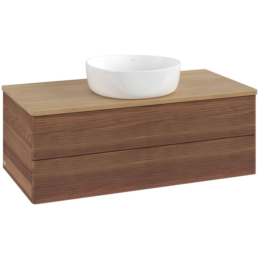Wastafelonderkast Antao 1000x360x500mm Warm Walnut L20111HM