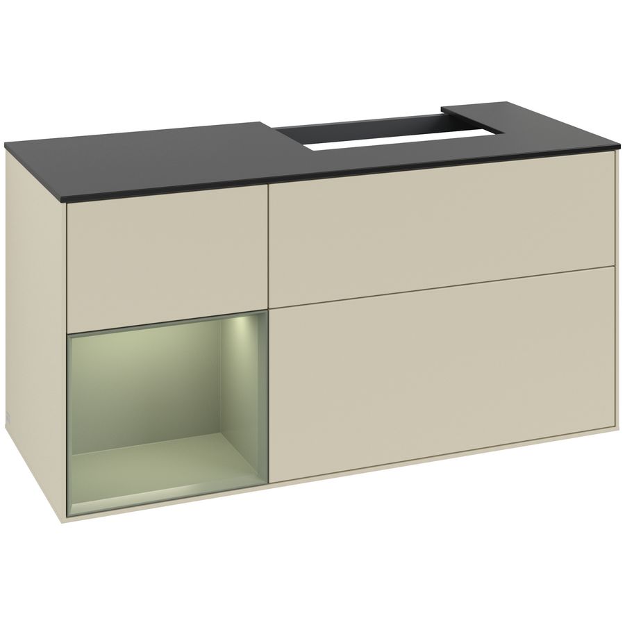 Wastafelonderkast Finion 1200x603x501mm S.Grey Matt Lacquer F142GMHJ