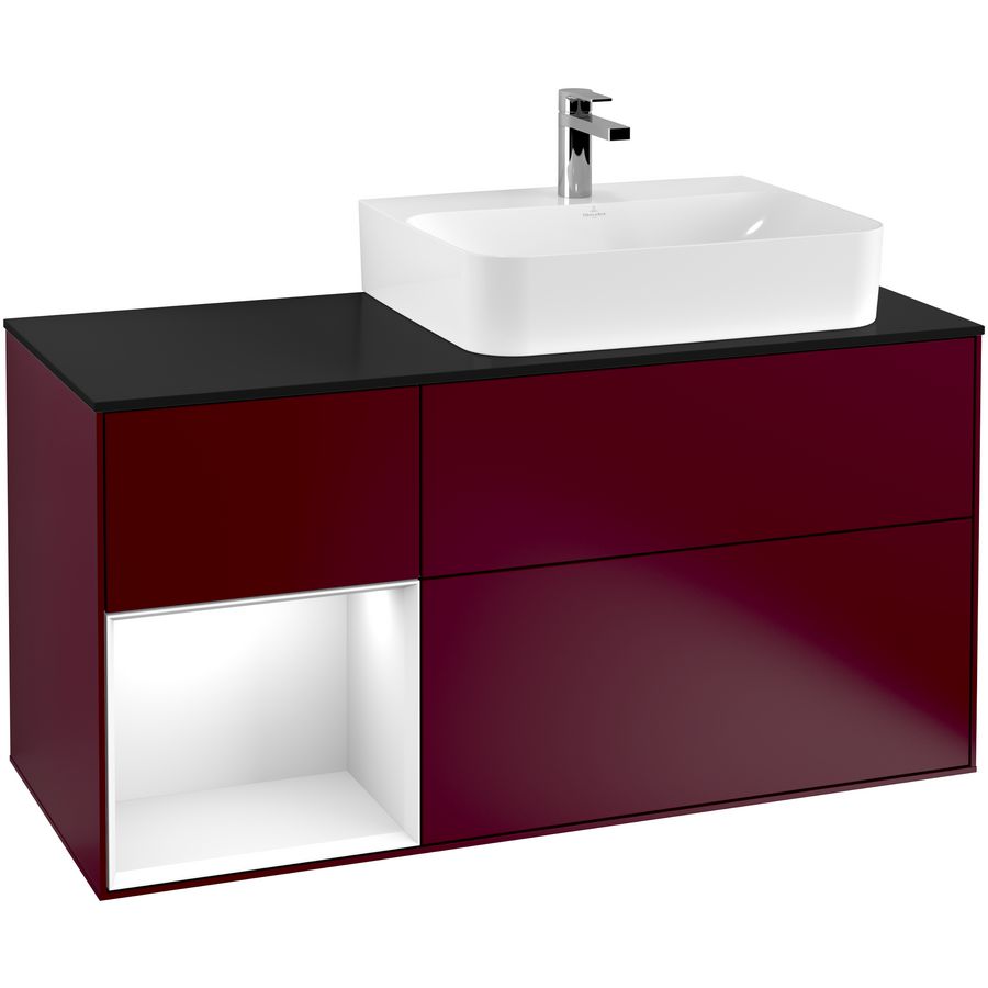 Wastafelonderkast Finion 1200x603x501mm Peony Matt Lacquer F142GFHB