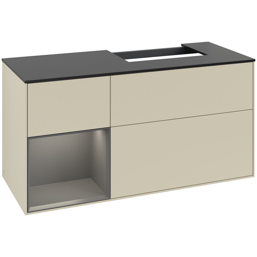 Wastafelonderkast Finion 1200x603x501mm S.Grey Matt Lacquer G142GKHJ