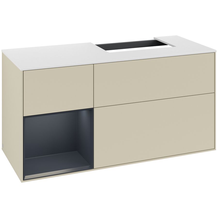 Wastafelonderkast Finion 1200x603x501mm S.Grey Matt Lacquer G141HGHJ