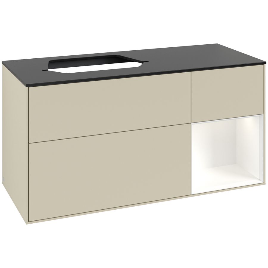 Wastafelonderkast Finion 1200x603x501mm S.Grey Matt Lacquer G402MTHJ