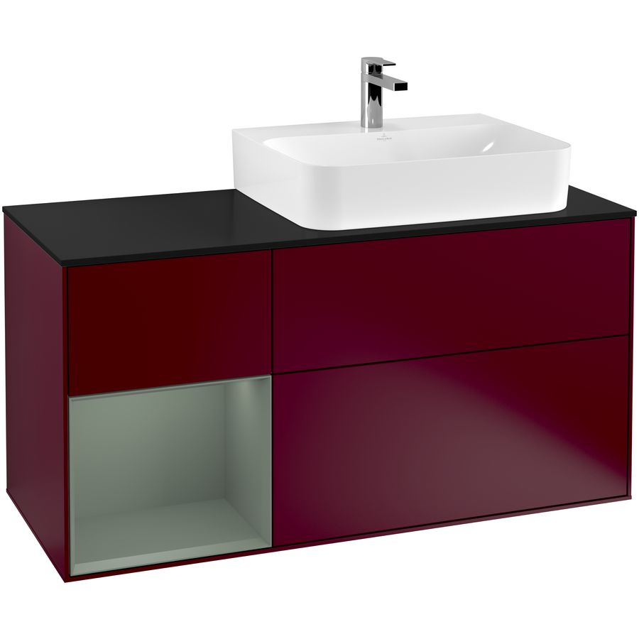 Wastafelonderkast Finion 1200x603x501mm Peony Matt Lacquer F142GMHB