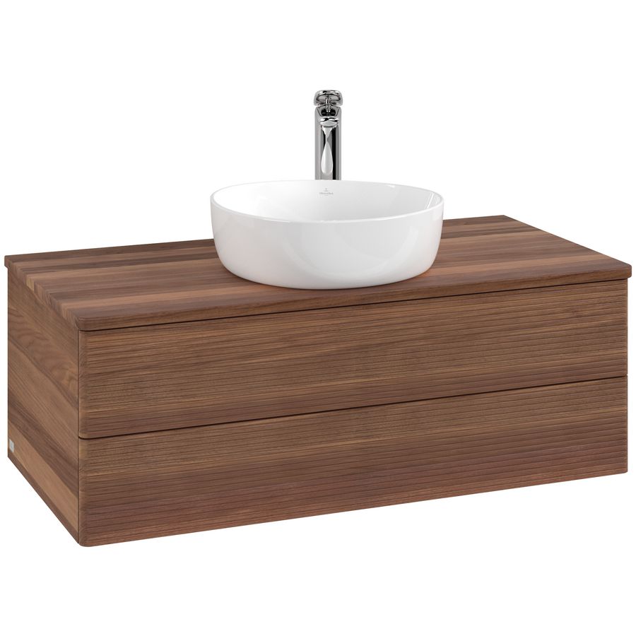 Wastafelonderkast Antao 1000x360x500mm Warm Walnut L20152HM
