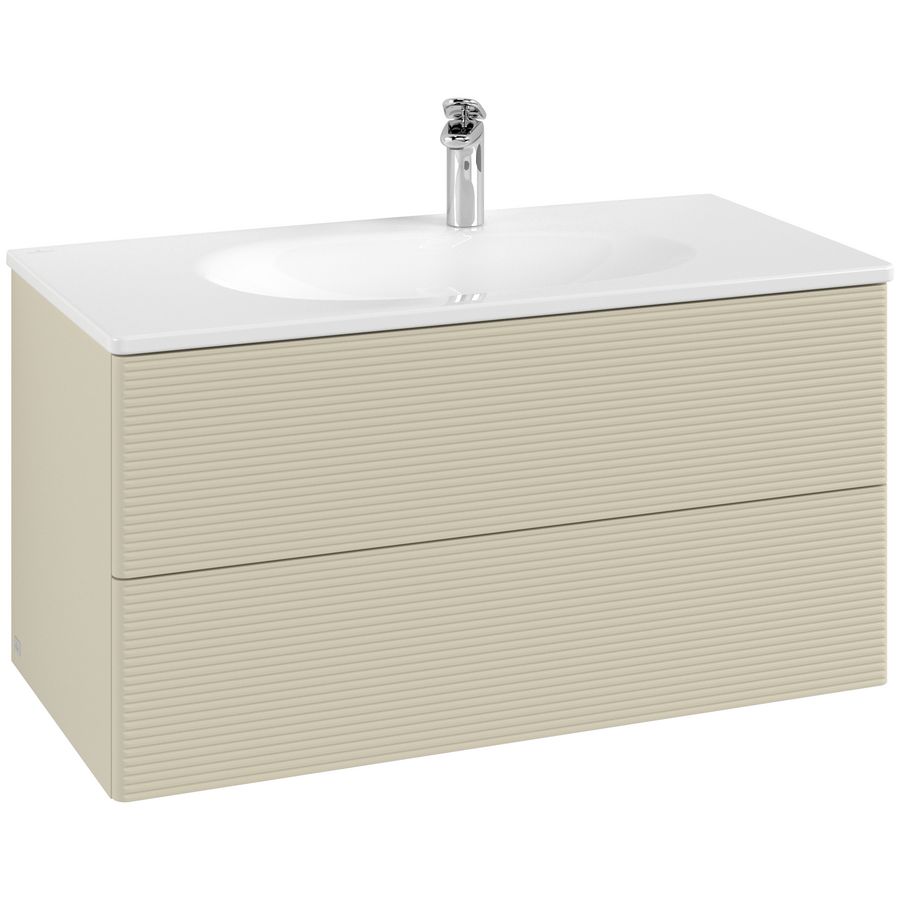 Wastafelonderkast Antao 988x504x496mm S.Grey Matt Lacquer L05100HJ