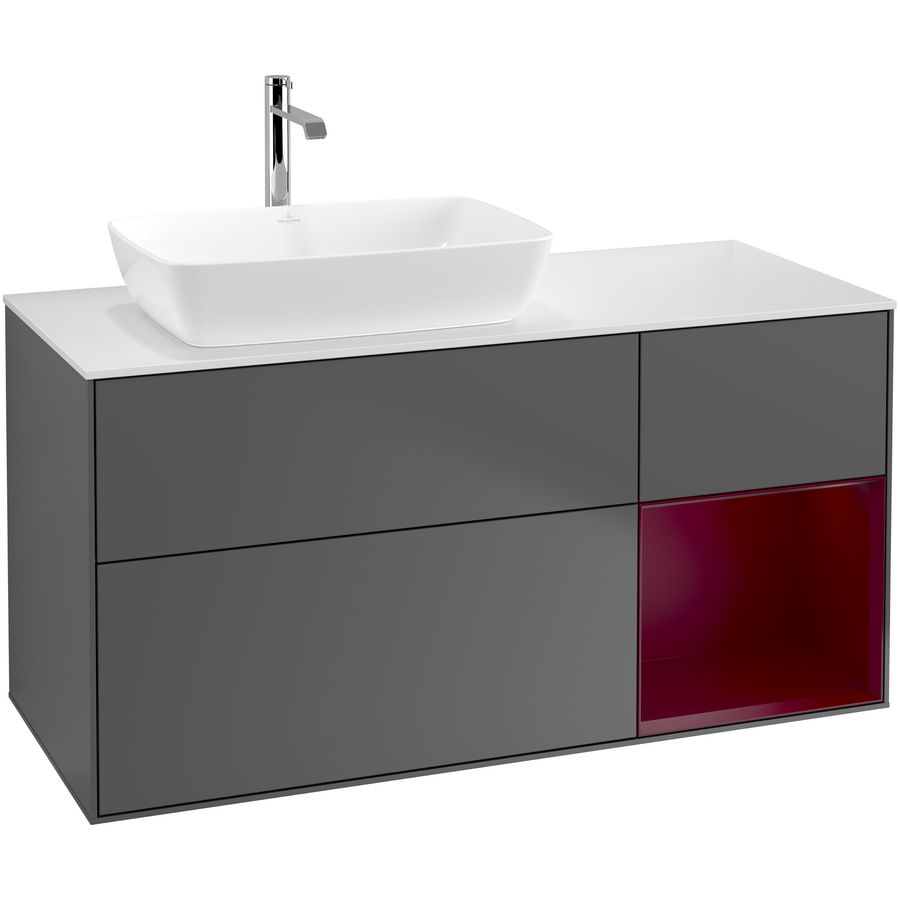 Wastafelonderkast Finion 1200x603x501mm Antr. Matt Lacquer F811HBGK
