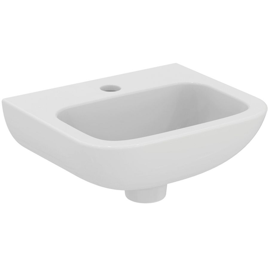 Contour 21 fontein 370mm wit met kraangat zonder overloop