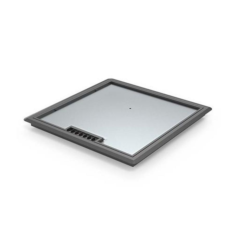 Kunststof T3 klapdeksel antr./grijs inleg 3 4mm 270x270mm