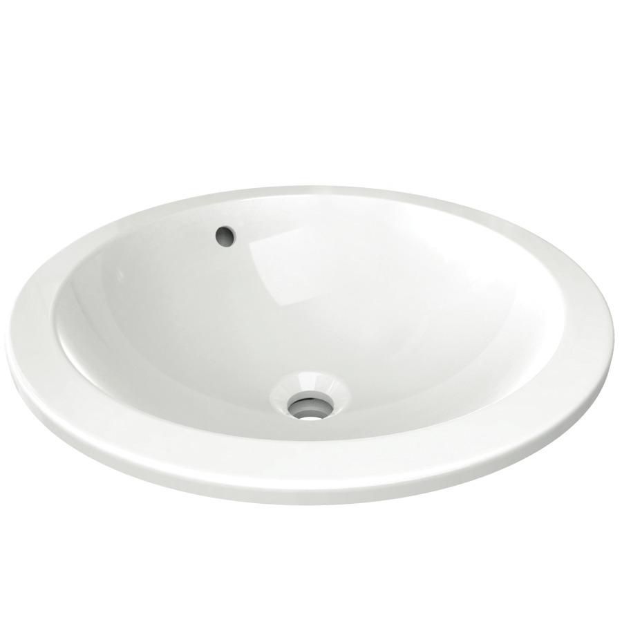 Onderbouwwastafel Connect rond 48x48x17cm wit