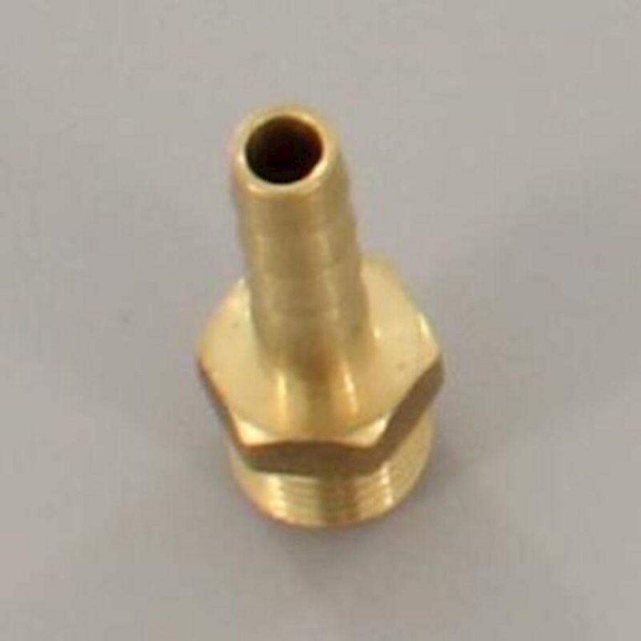 Slangpilaar messing 1/4"bt.x10mm