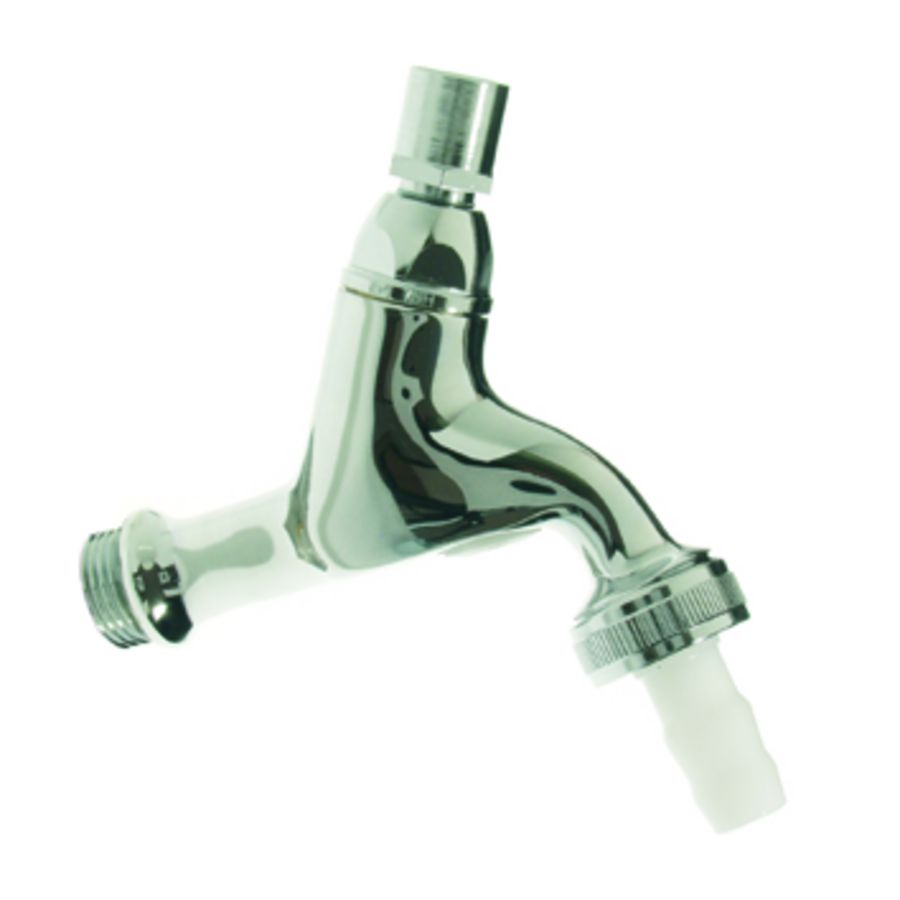 Beluchterkraan B3525 sleutelbediening+ slangwartel chroom 1/2"bt. incl. sleutel