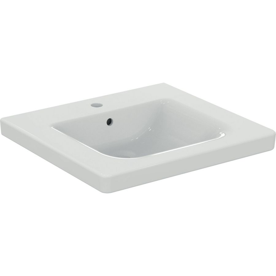 Connect freedom miva wastafel 60x55 met kraangat met overloop Ideal Plus
