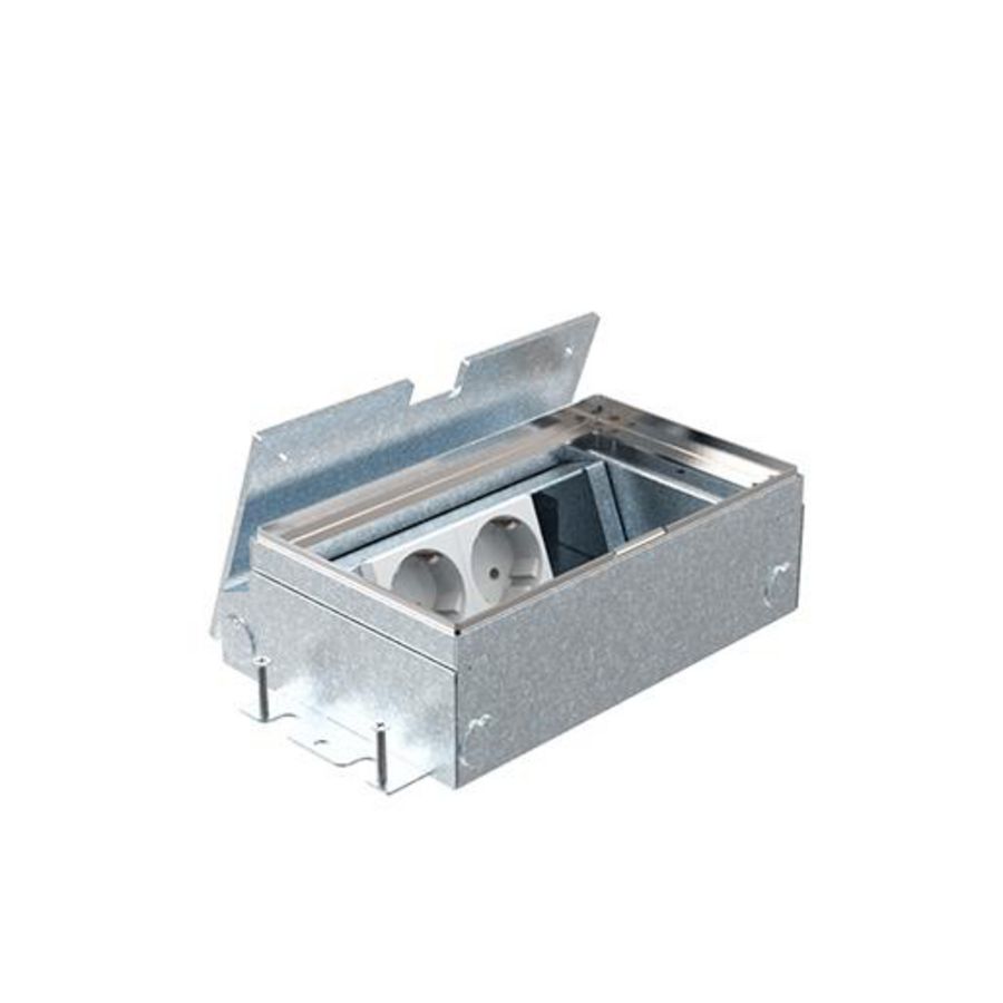Smartbox+ Vloercontactdoos 65mm 2x wandcontactdoos + 1xM45 leeg deks. inleg 7mm