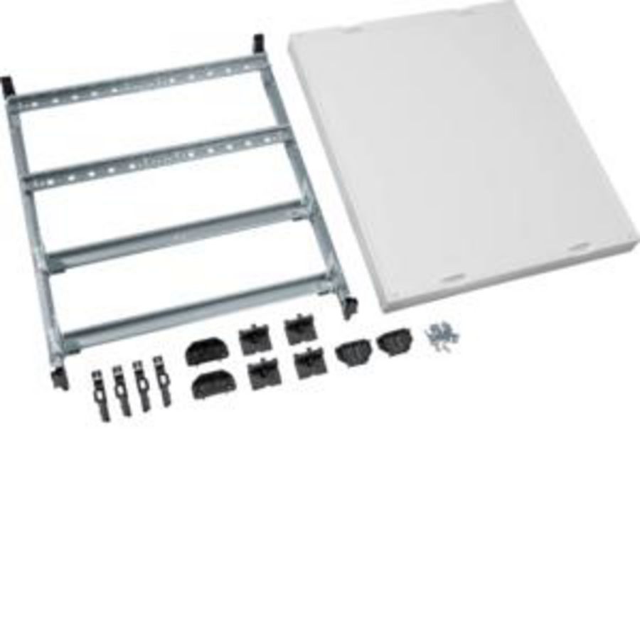 DIN-rail unit hor.ledig 600x500mm onderste 2 Din-rails