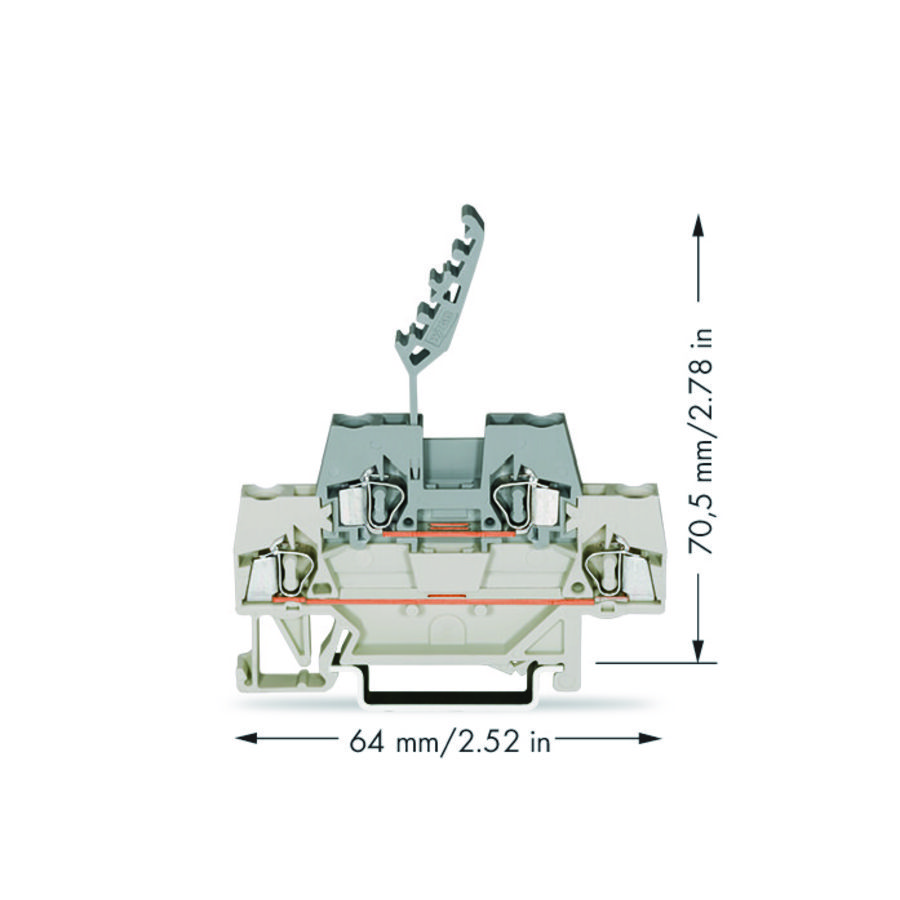 2-etageklem Rijg-/rijgklem rail 35x15+35x7,5 280-541 VVE=50