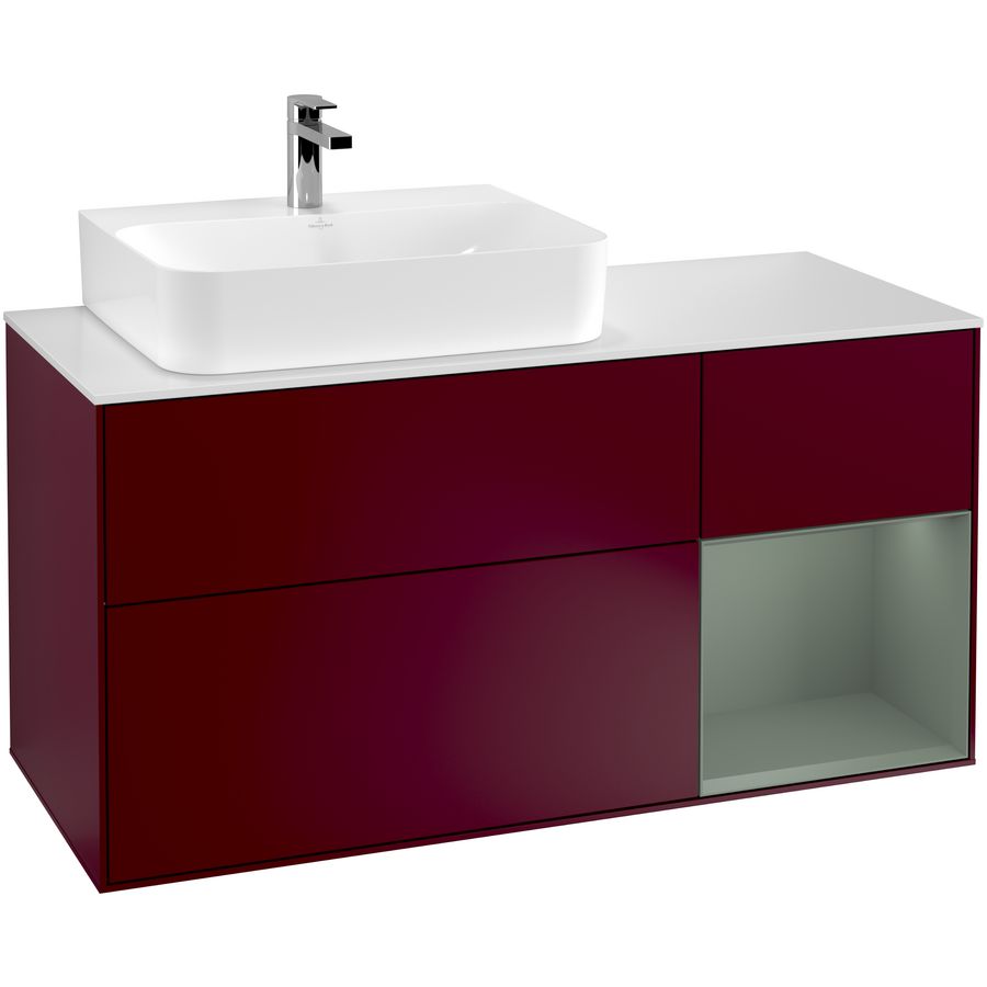 Wastafelonderkast Finion 1200x603x501mm Peony Matt Lacquer F151GMHB