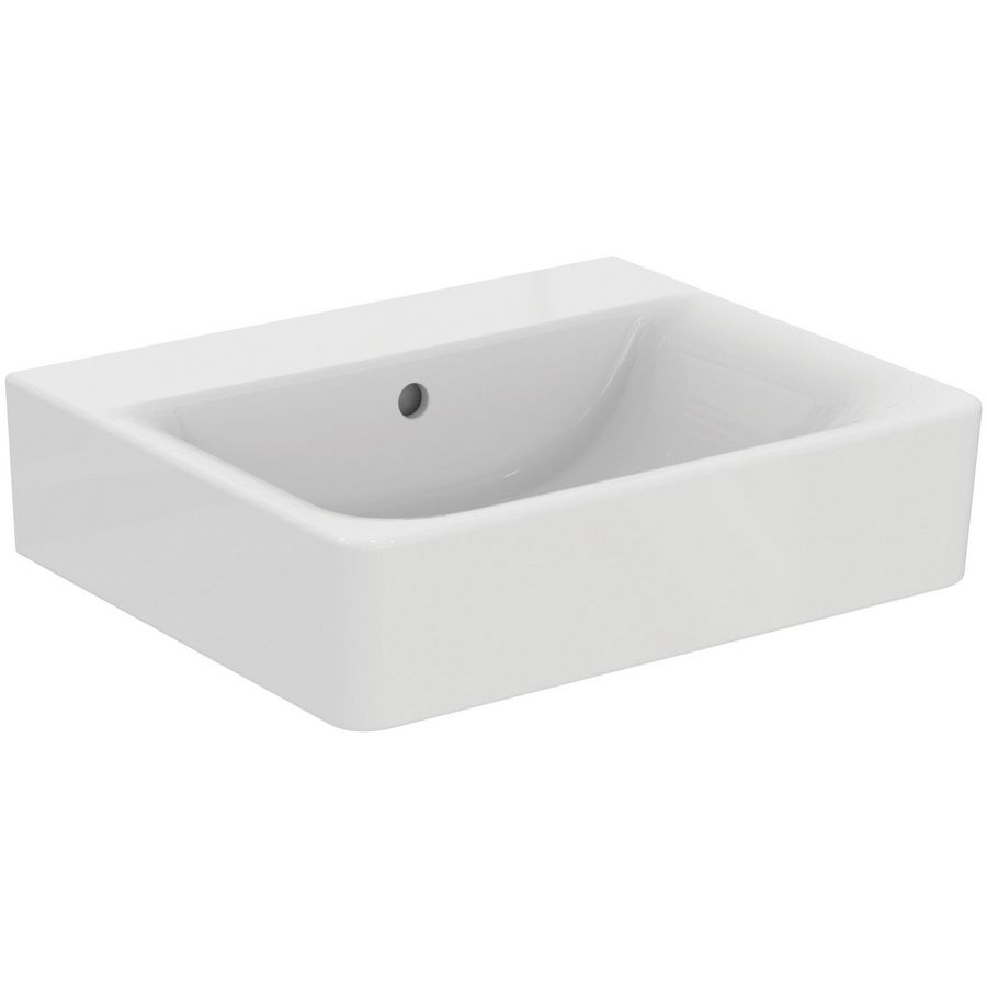 Connect cube wastafel 55x46cm zonder kraangat met overloop Ideal Plus