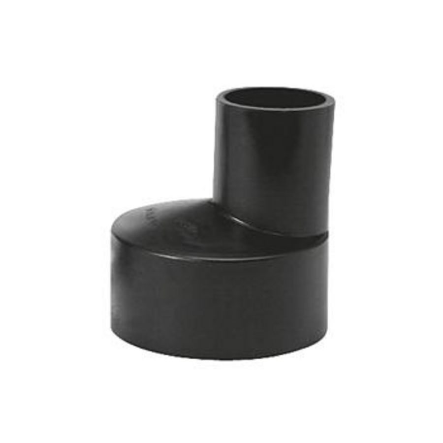 PE excentrisch verloop lang 56x40mm PN4 zwart