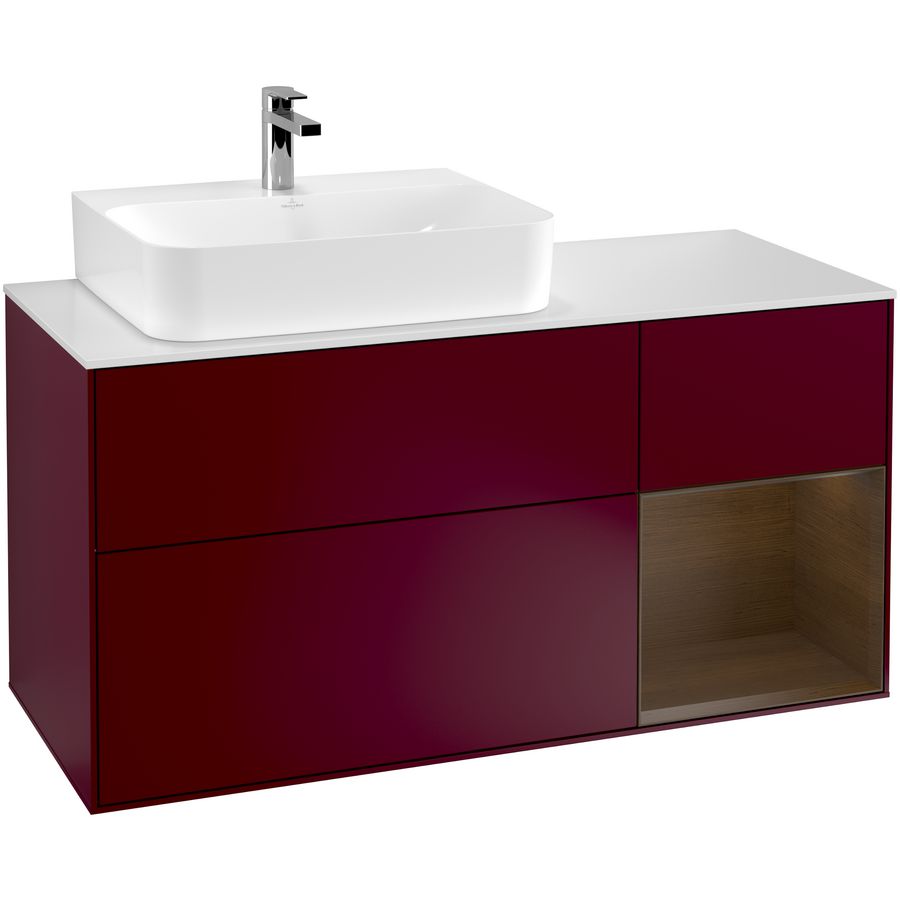 Wastafelonderkast Finion 1200x603x501mm Peony Matt Lacquer F151GNHB